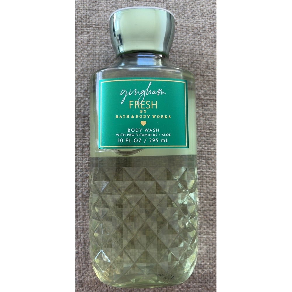 Bath & Body Works Gingham Fresh Shower Gel 10oz Rare Faceted Bottle Retired